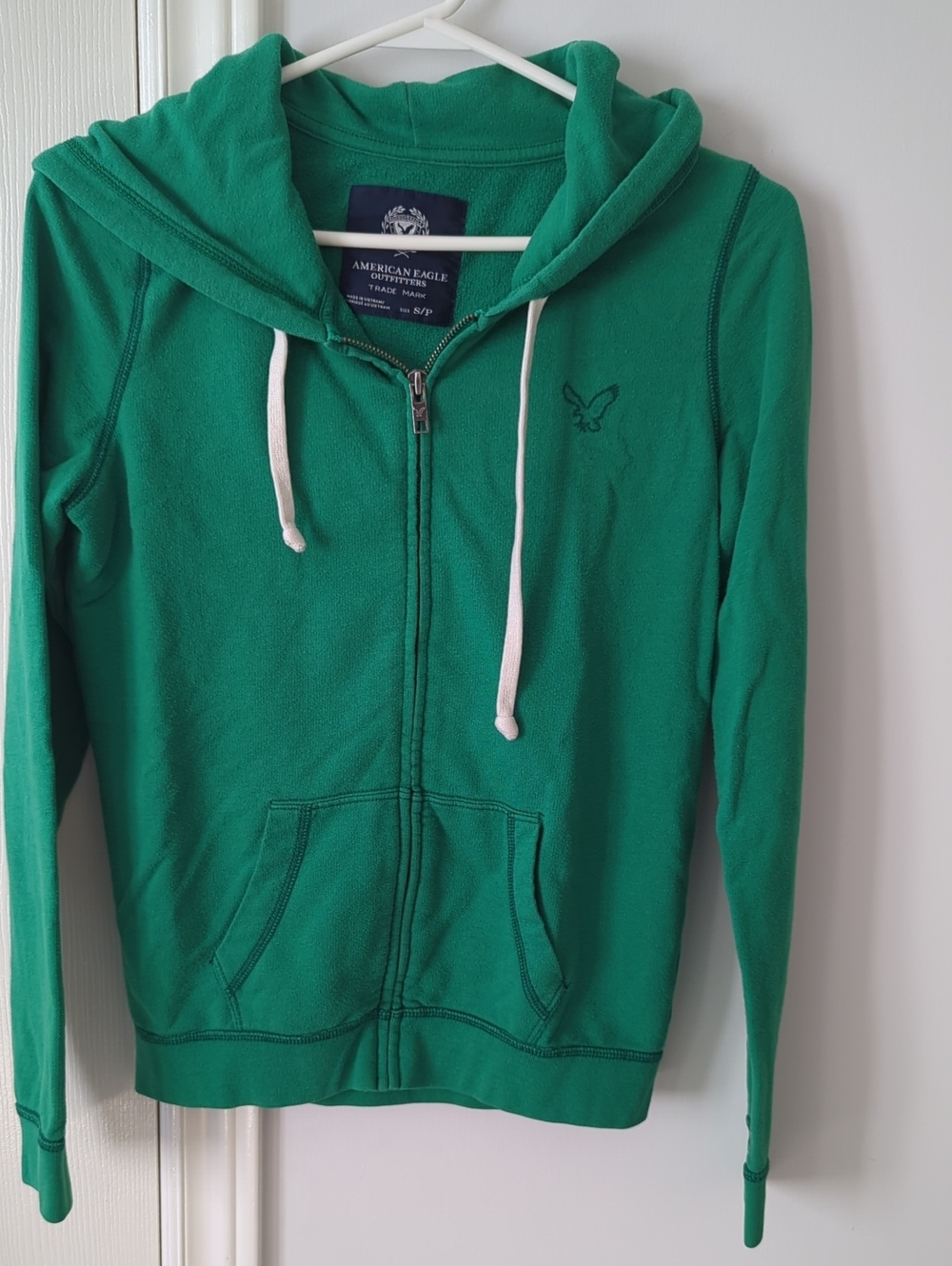 American Eagle Outfitters Bright Green Hoodie Medium